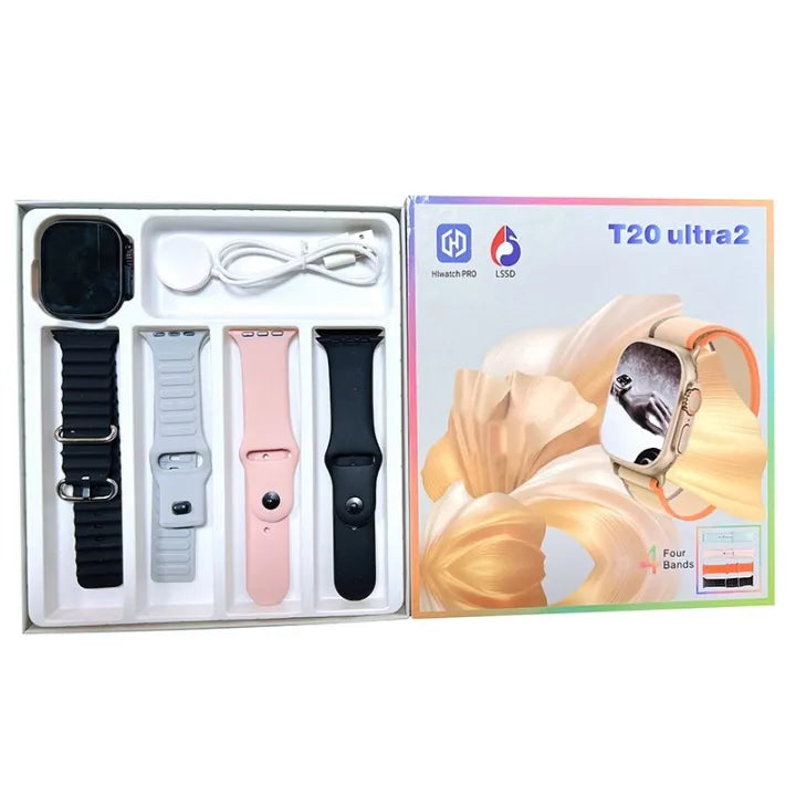T20 Ultra 2 Series 8 Space Aluminum Case 49MM Full Screen Smartwatch T20 Ultra
