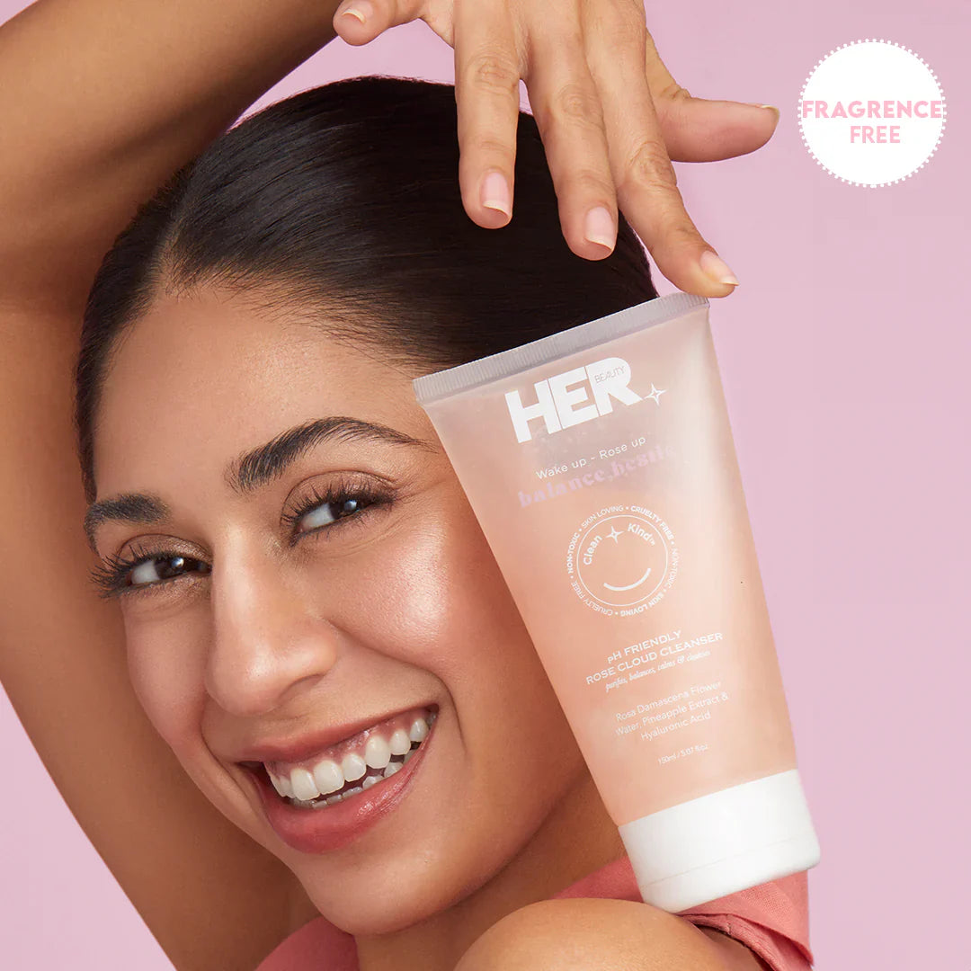 HER Beauty balance bestie pH Friendly Rose Cloud Cleanser 150ml / HER Beauty