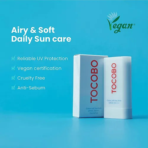 Tocobo Cotton Soft Sun Stick SPF50+ PA++++ (19 gm) Tocobo