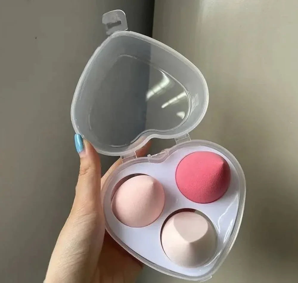 Romantic Charm Beauty Blender Makeup Sponge Set - 3 Pcs Cosmia.pk