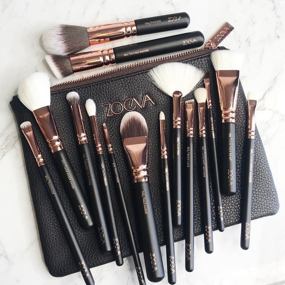 Zoeva Makeup Brushes With Pouch - 15Pcs Zoeva