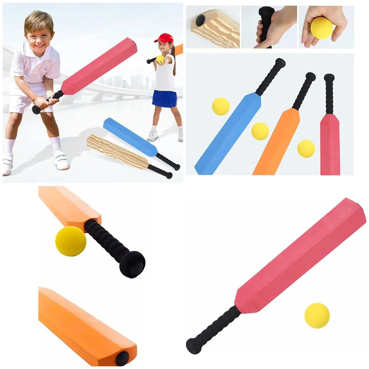 Foam Cricket Bat With Ball - Each Cosmia.pk