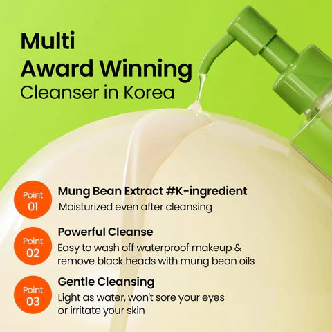 Beplain Mung Bean Greenful Vegan Cleansing Oil - 200ml Beplain