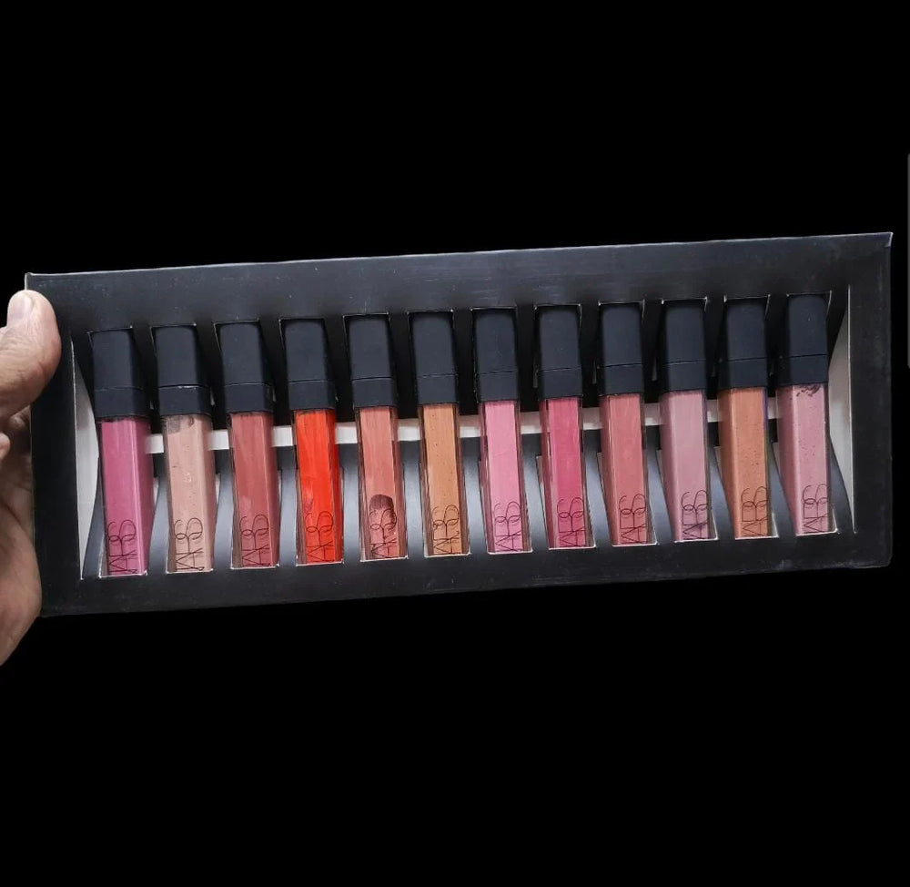 Nars 24 Hour Long Lasting Matt Pack of 12 Lip Glosses Tray Nars