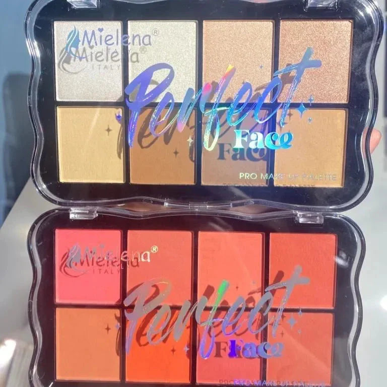 Mielena 8 color Highlighter and Blushon Palette Each Mielena