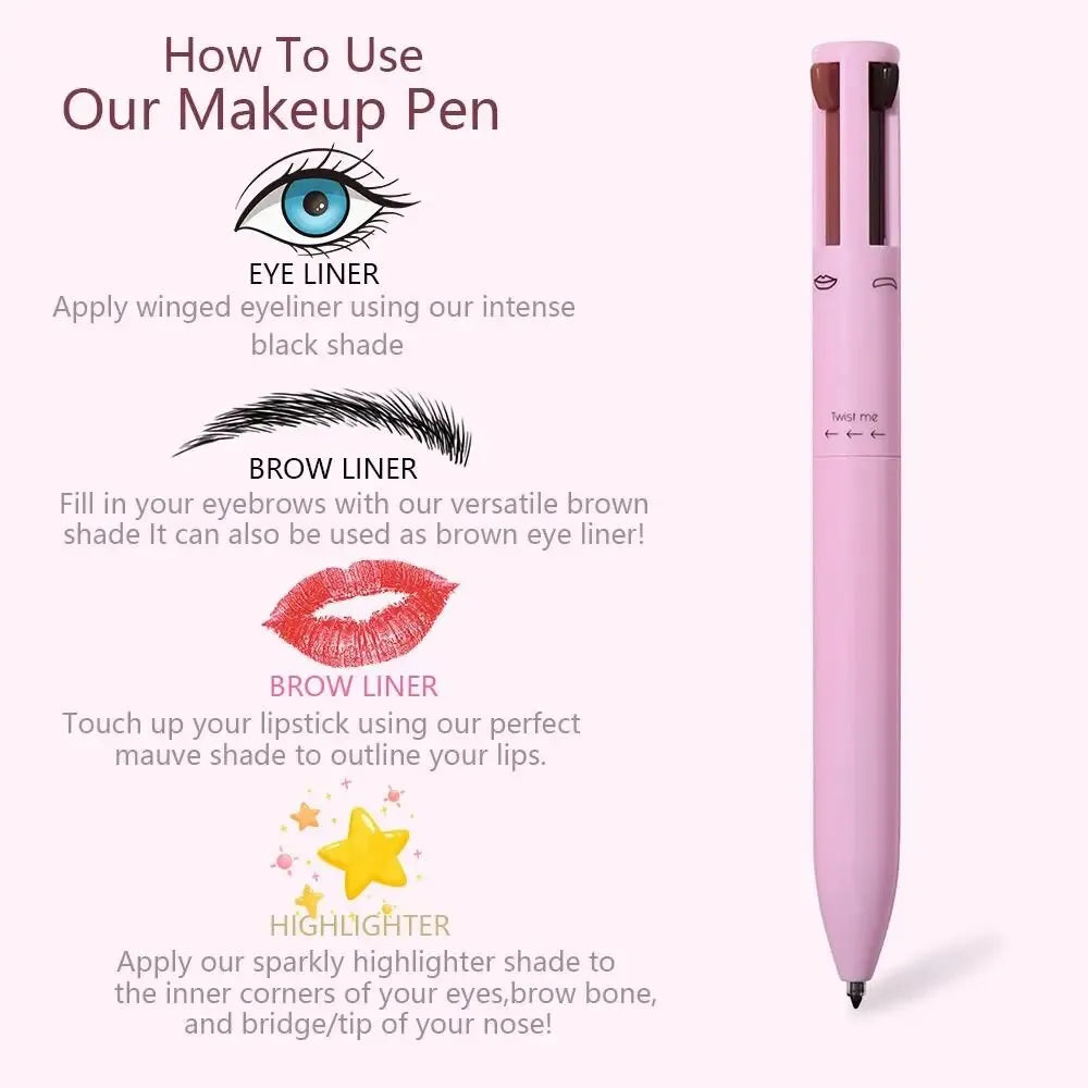 4 In 1 Makeup Pen - Multi function water proof Cosmia.pk