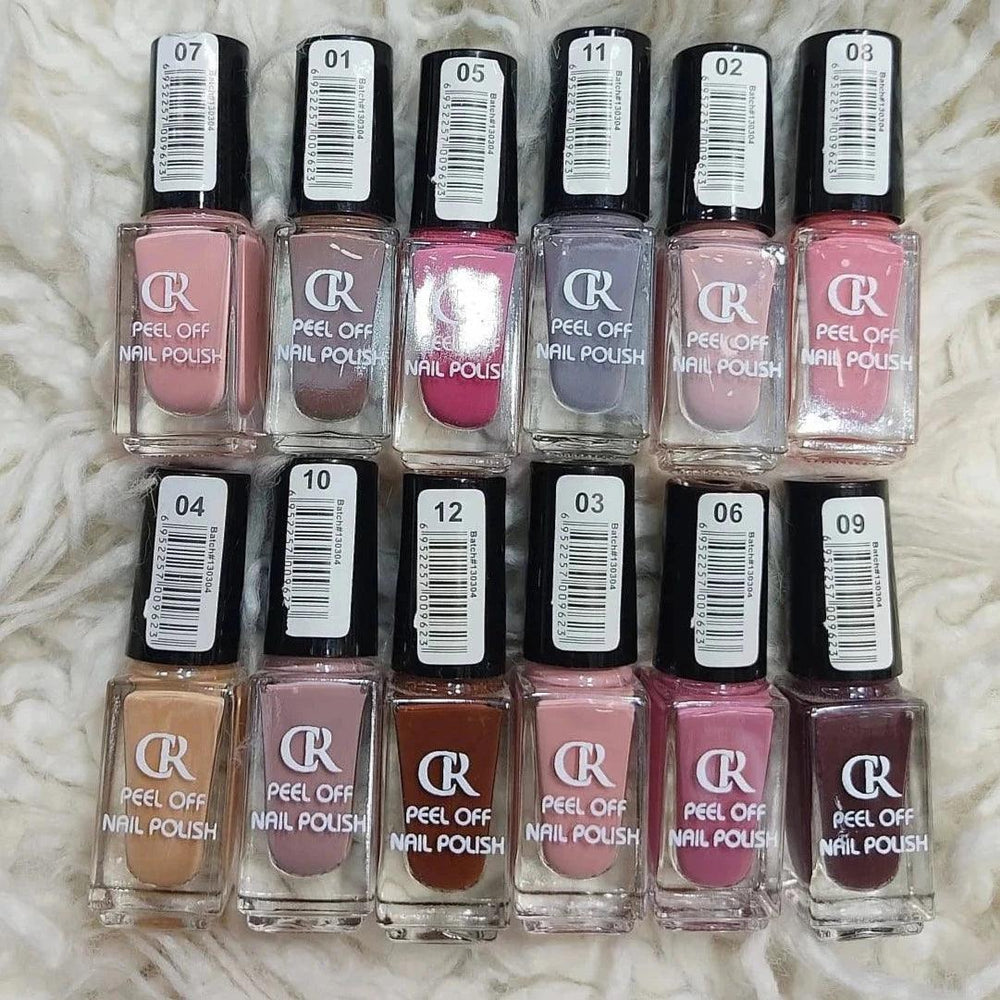 CR Nail Paint Peel off (12 Pcs) CR