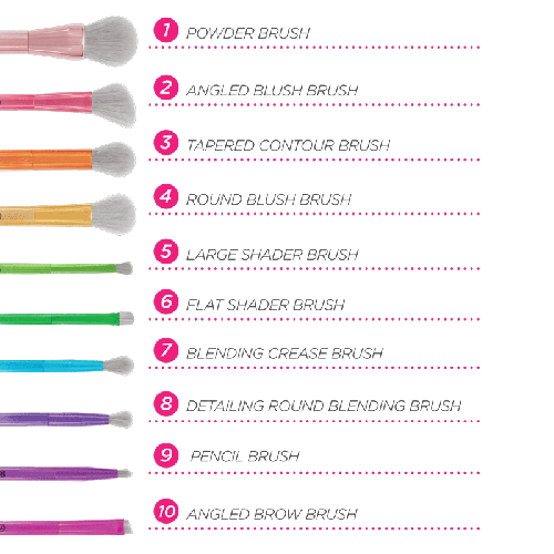 BH Cosmetics Take Me Back To Brazil - 10 Pieces Brush Set BH Cosmetics