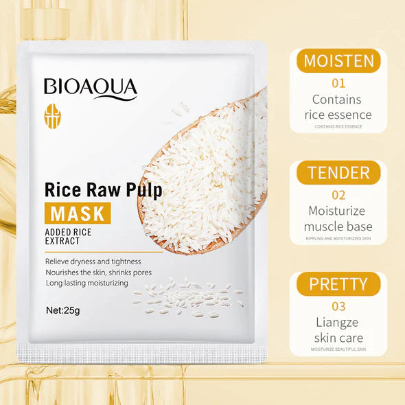 Bioaqua Set of 5 Rice Raw Pulp Skin Whitening Series Bioaqua