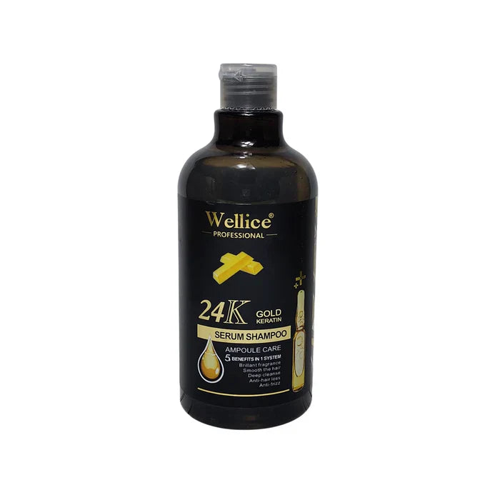 Welice 24K Gold Keratin Serum Shampoo - 500ml Wellice