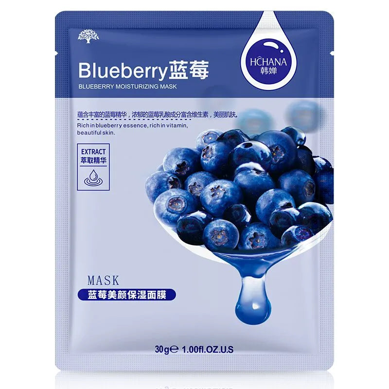 HCHANA Skin Care Blueberry Moisturizing Sheet Mask - 25g HCHANA