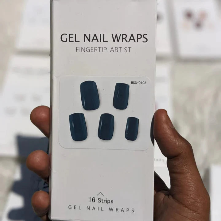 Multi Color Gel Nail Wraps With UV light (16 nail strips) Cosmia.pk
