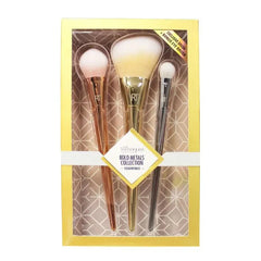 Real Techniques Bold Metals Collection Essentials Multicolor (Pack of 3) Brushes Box Real Technique