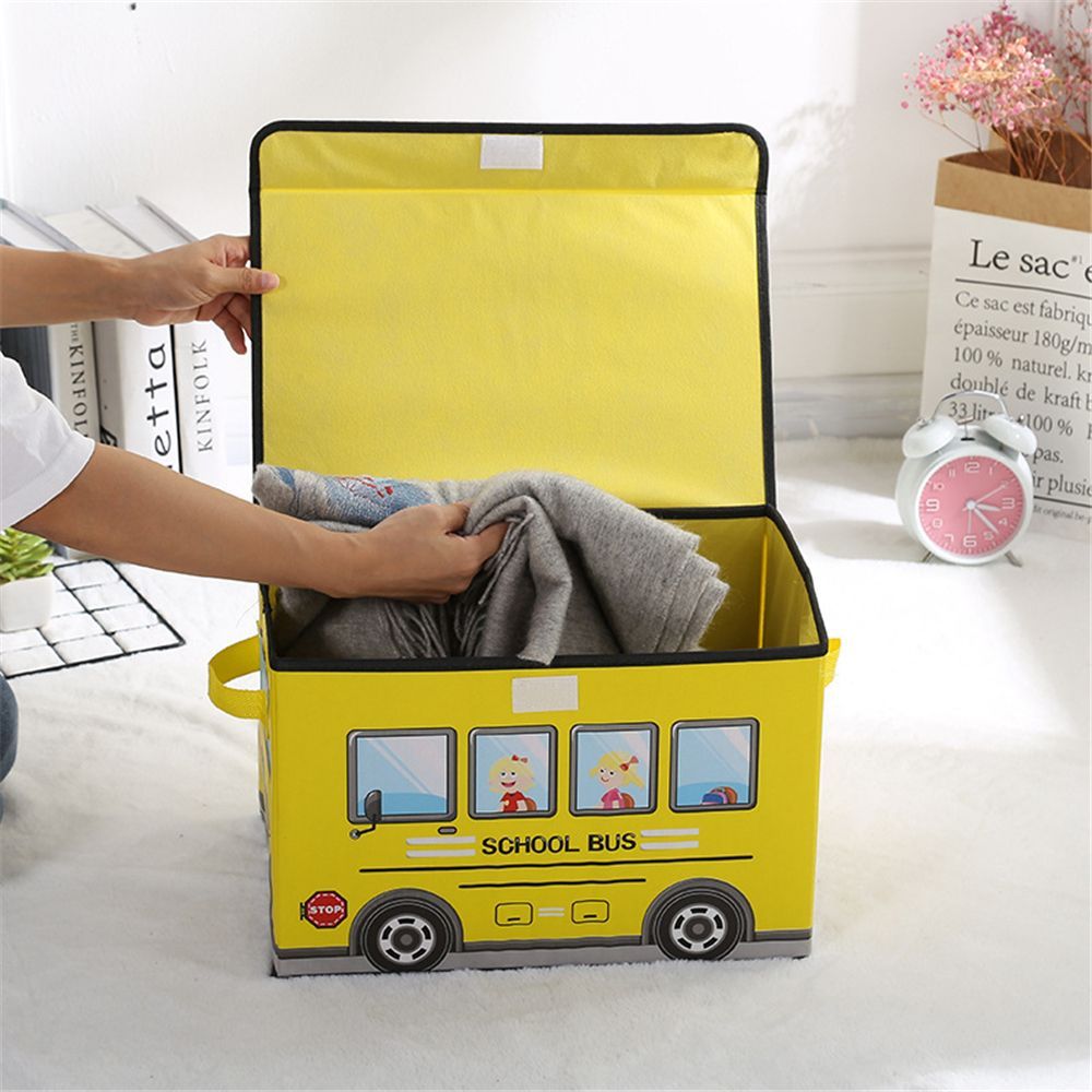 Kids Foldable School Bus Storage Box Cosmia.pk