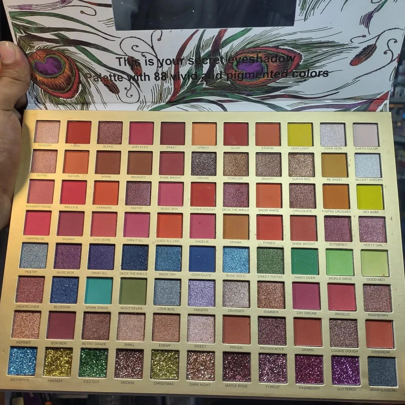 88 Color Matte Glitter & Makhmale Palette Cosmia.pk