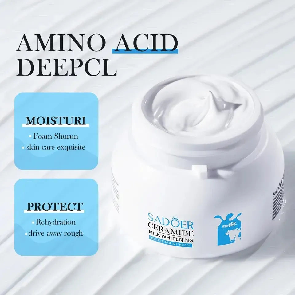 SADOER Milk Whitening Cream – Ceramide Glow & Moisture - 120g Sadoer