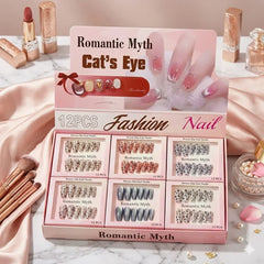 Romantic Myth Cat's Eye Fashion Press-On Gel Nails Romantic Myth