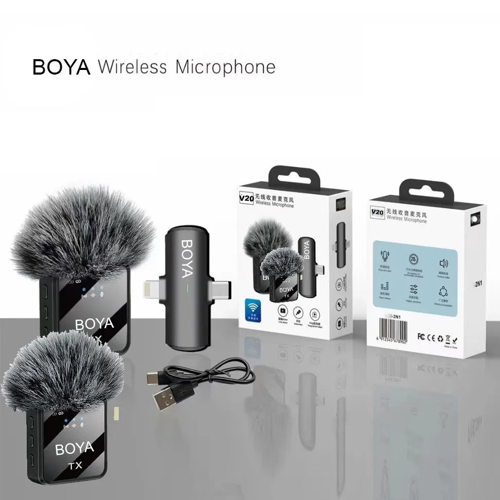 Boya BY-V20 (Dual Type C ) Ultracompact 2.4GHz Wireless Microphone BOYA