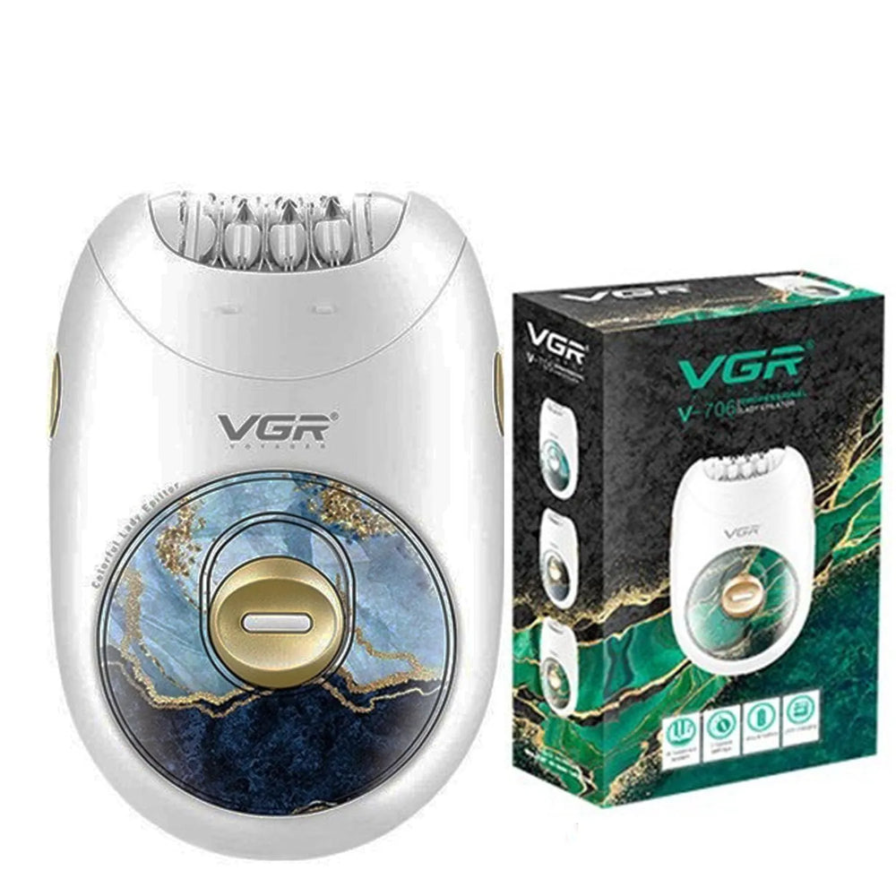 VGR V-706 Cordless Professional Women Epilator with 18 Tweezers VGR