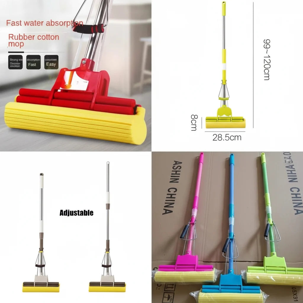 Super Absorbent Sponge Twist Mop with Adjustable Handle Description Cosmia.pk