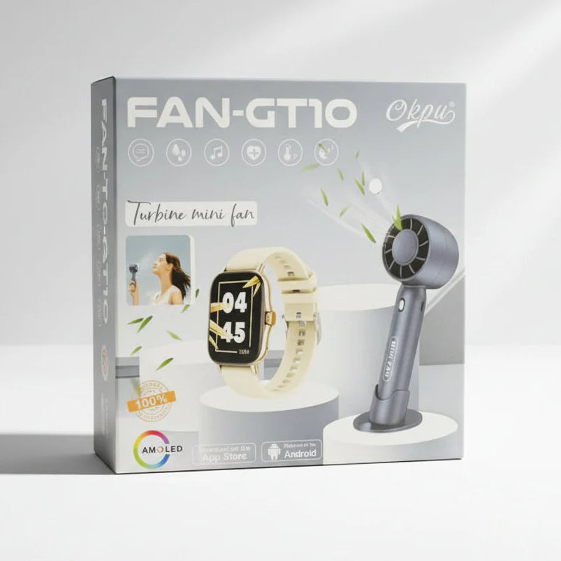 Okpu FAN-GT10 Mini Fan & Smartwatch Combo Okpu