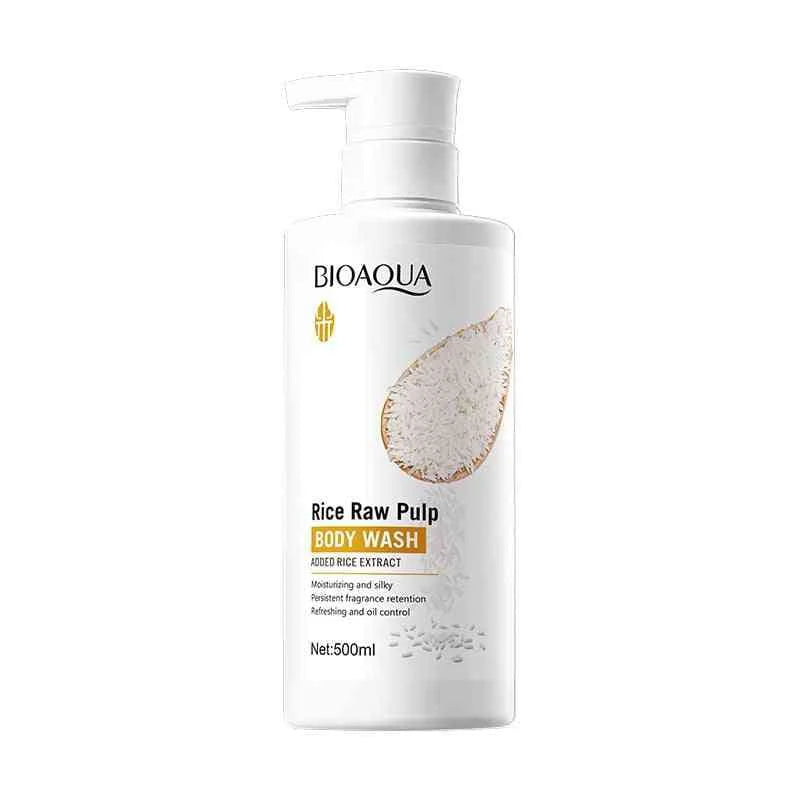 Bioaqua Rice Raw Pulp Body Wash – 500ml Bioaqua