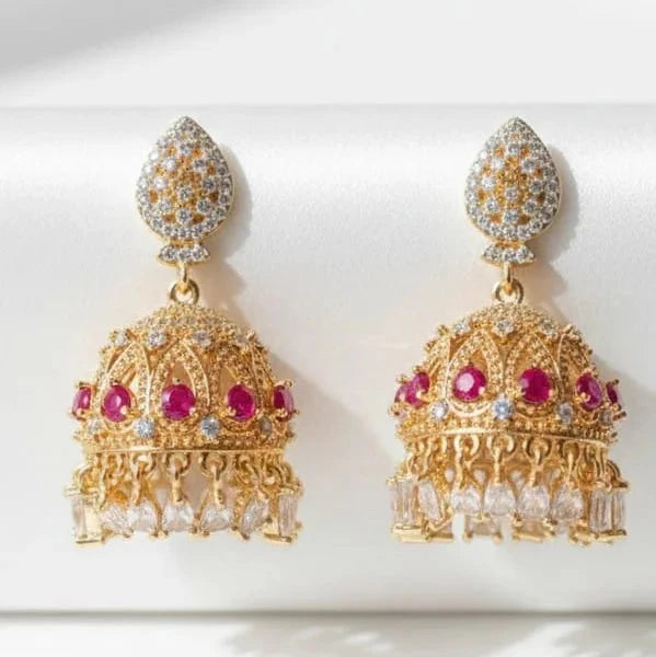 Zircon Luxury AD Mini Jhumki Cosmia