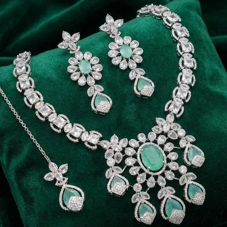 Royal AD Zircon Necklace – Super Finishing Real Diamond Cosmia