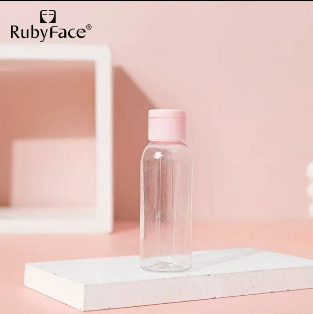 Travel Refillable Bottles Set with Pouch – 6Pcs Ruby Face