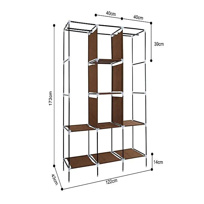 Non-woven Cloth Wardrobe Folding Portable Clothing Storage Cabinet Cosmia.pk