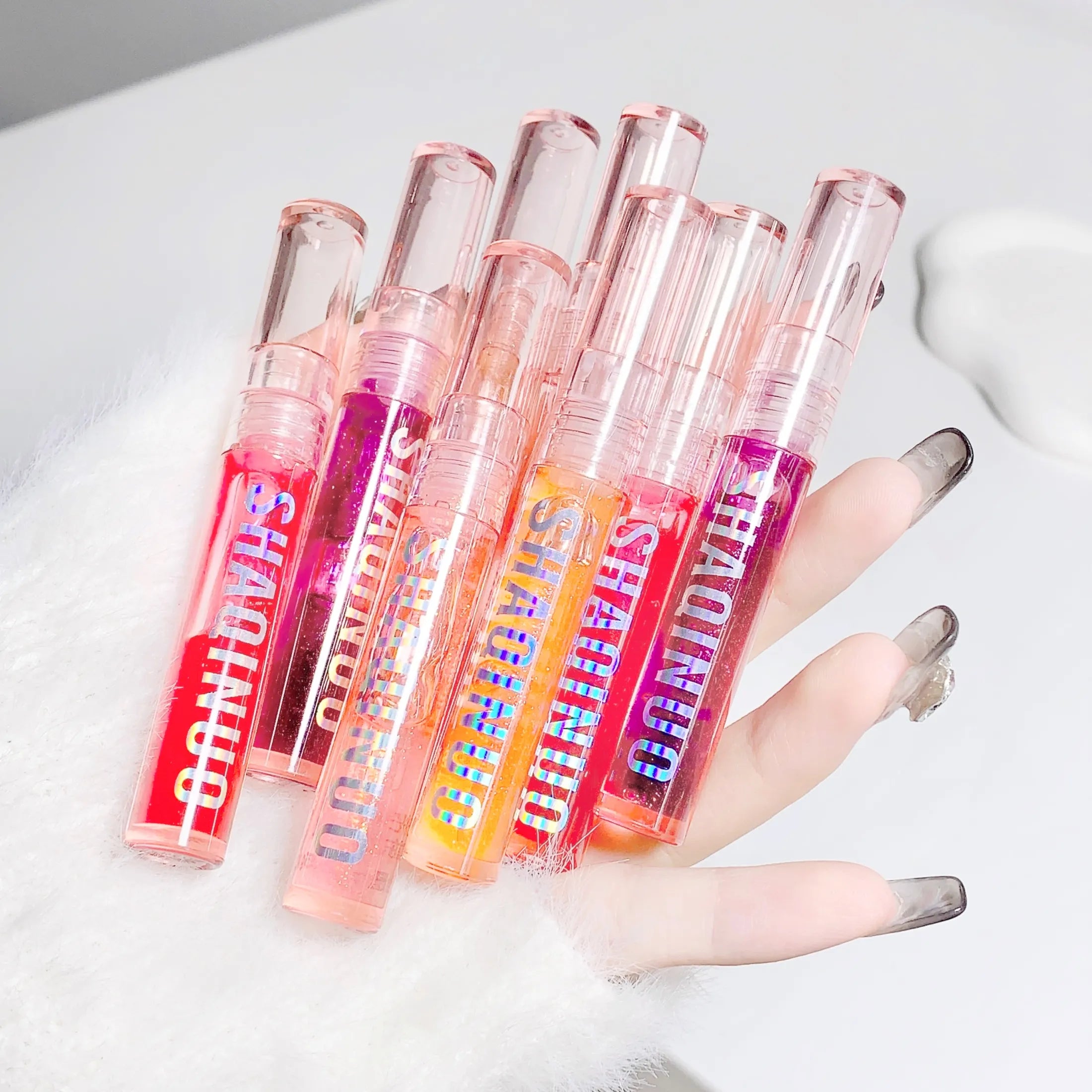 Beauty Mirror Lip Glaze Set Jelly Lip Gloss (4 Pcs) Shaqiundo