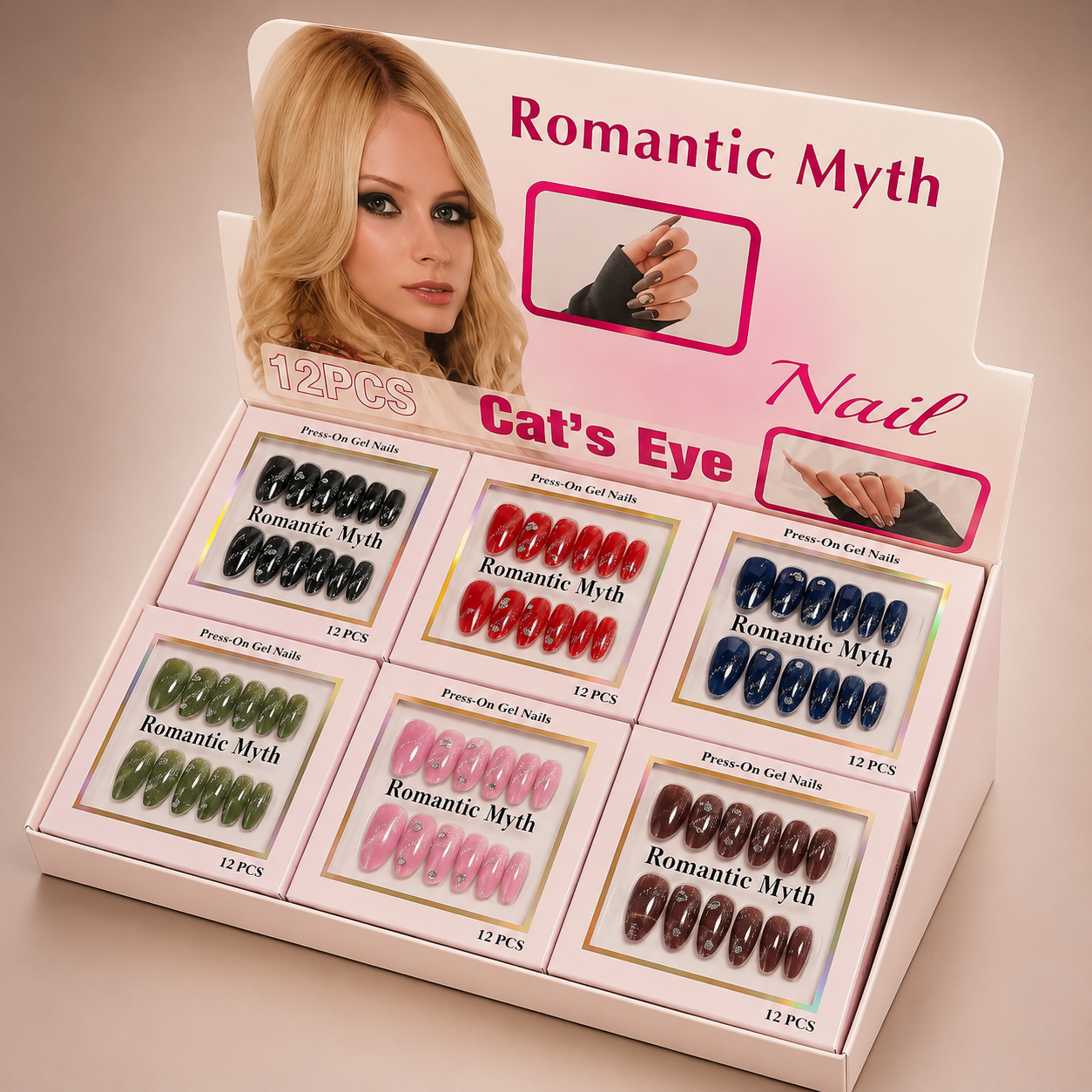 Romantic Myth Cat Eye Press-On Gel Nails Romantic Myth