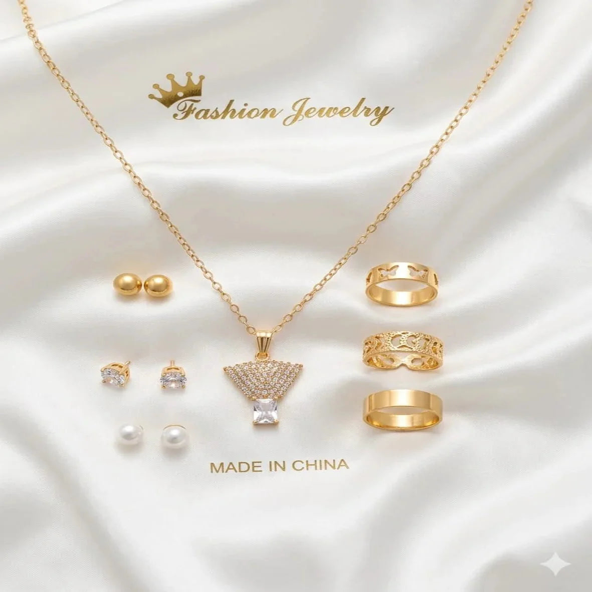 Seven Days of the Week jewelry gift set with necklace and matching Fashion
