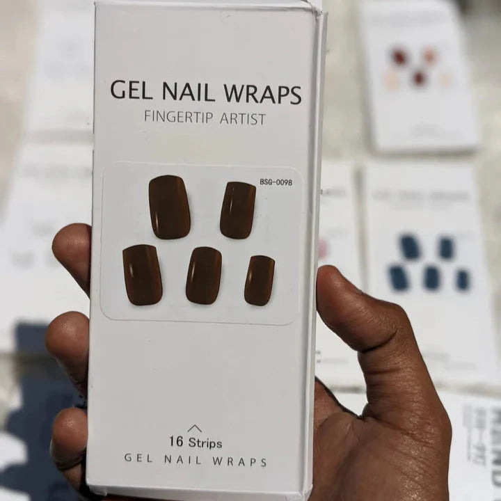 Multi Color Gel Nail Wraps With UV light (16 nail strips) Cosmia.pk