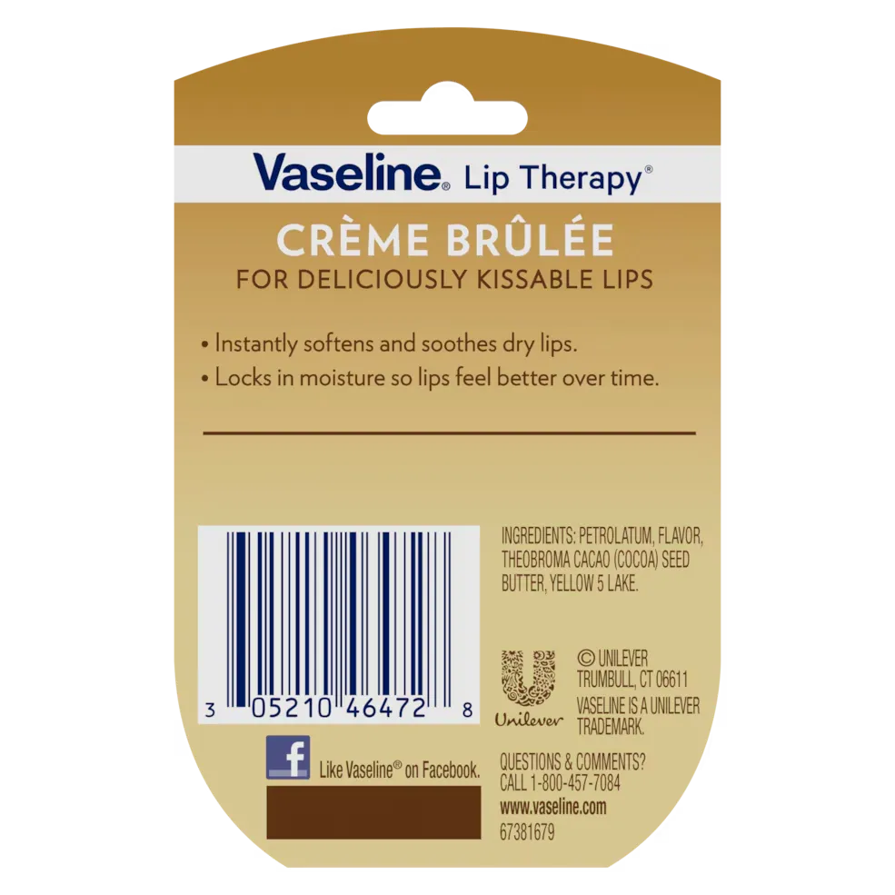 Description for Vaseline Lip Therapy Lip Balm Crème Brûlée - 7g Vaseline