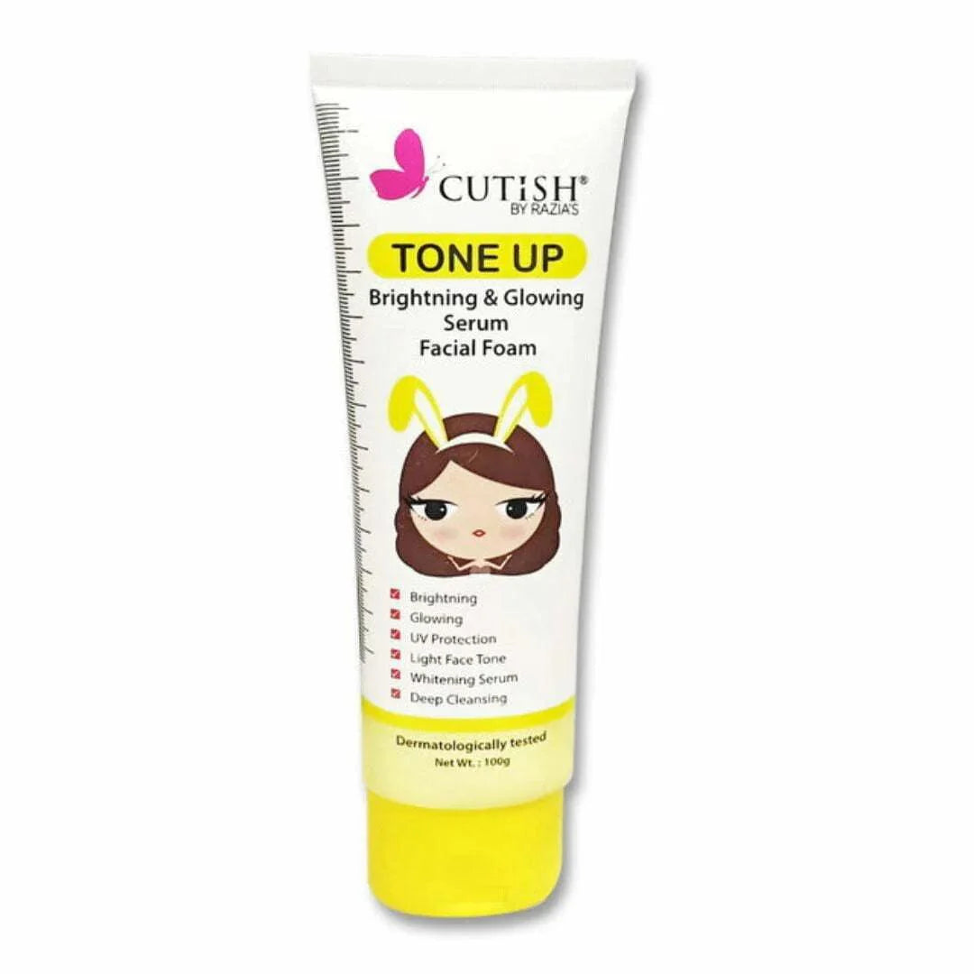 Cutish Tone Up Brightening & Glowing Serum Facial Foam 100g Cutish