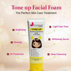 Cutish Tone Up Brightening & Glowing Serum Facial Foam 100g Cutish