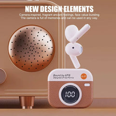 X73 Retro Camera Design TWS Wireless Earbuds Cosmia.pk