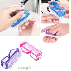 Fingers Nails Cleaning Scrubbing Brush Pack of 2 Cosmia.pk