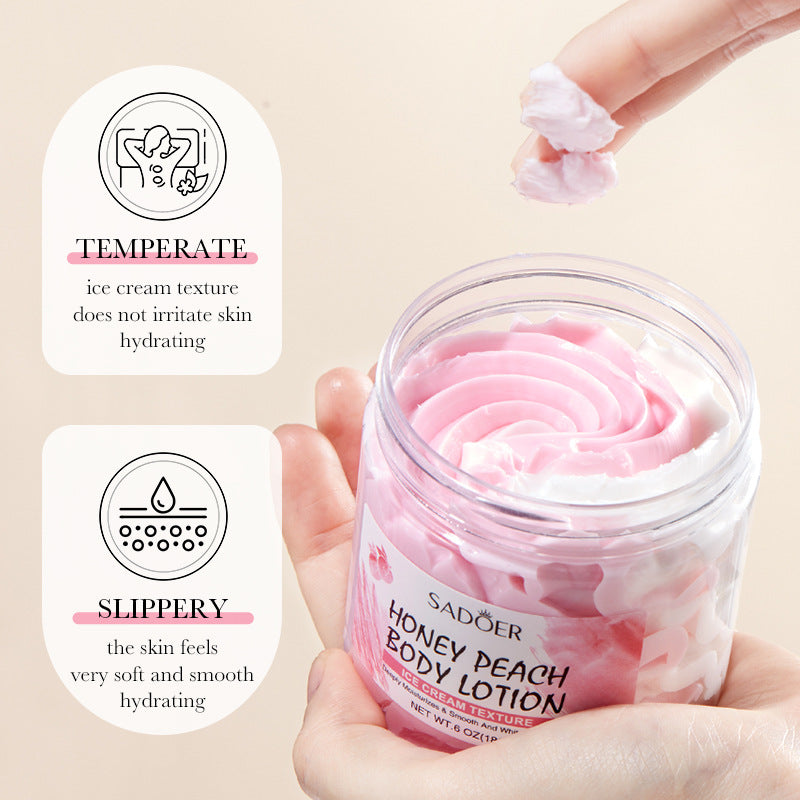 Sadoer Honey Peach Body Lotion Ice Cream Texture - 180g Sadoer