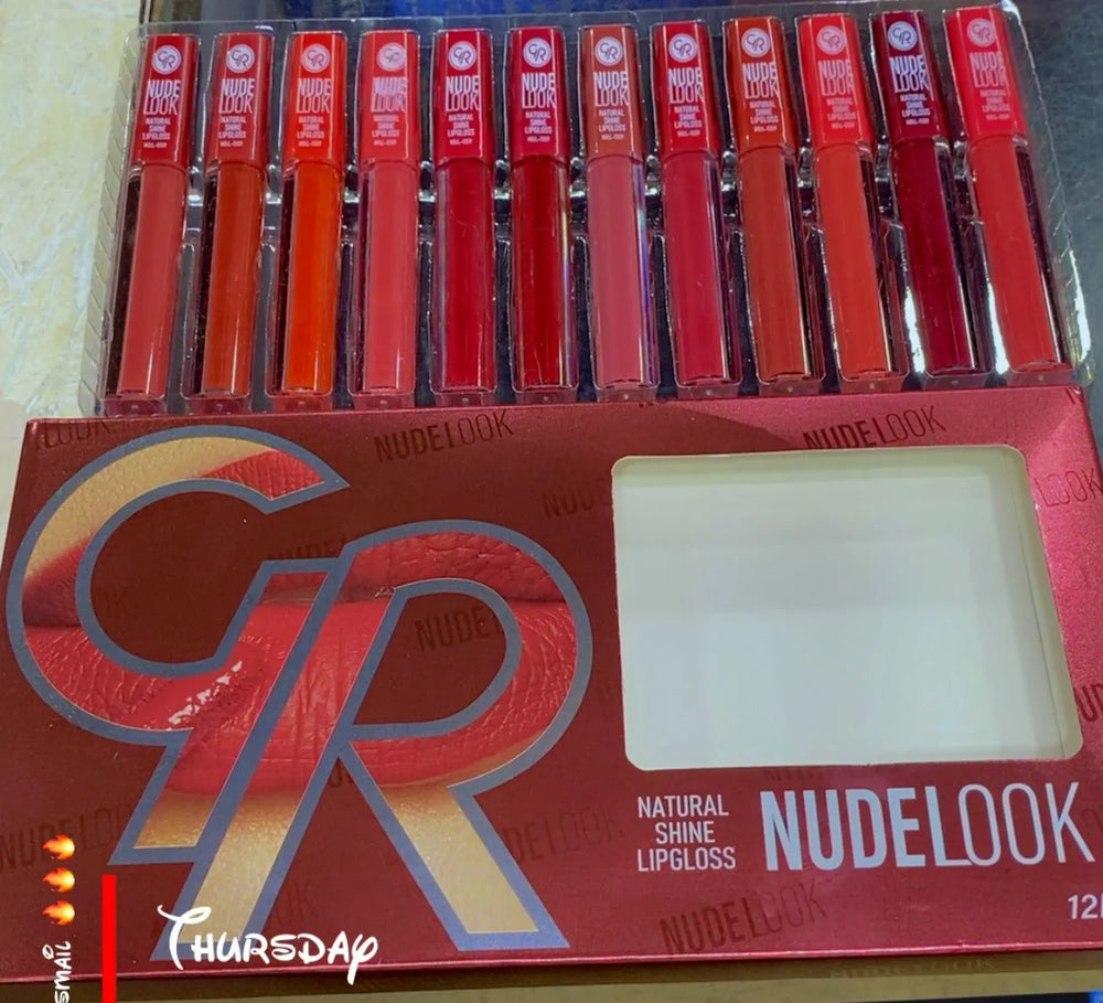 GR Nude Look 12 Pcs Lipgloss GR
