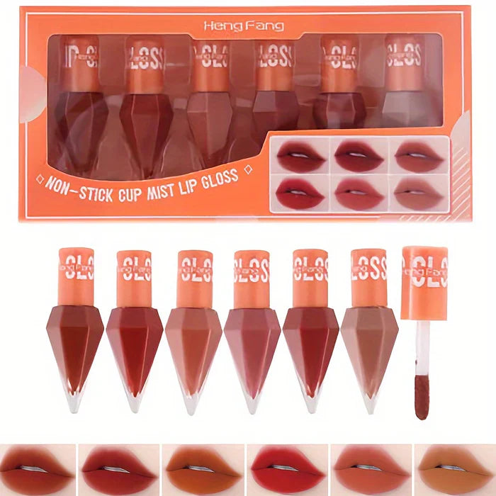 Heng Fang Creamy Mist Lip Gloss - 6 Pcs Set Heng Fang