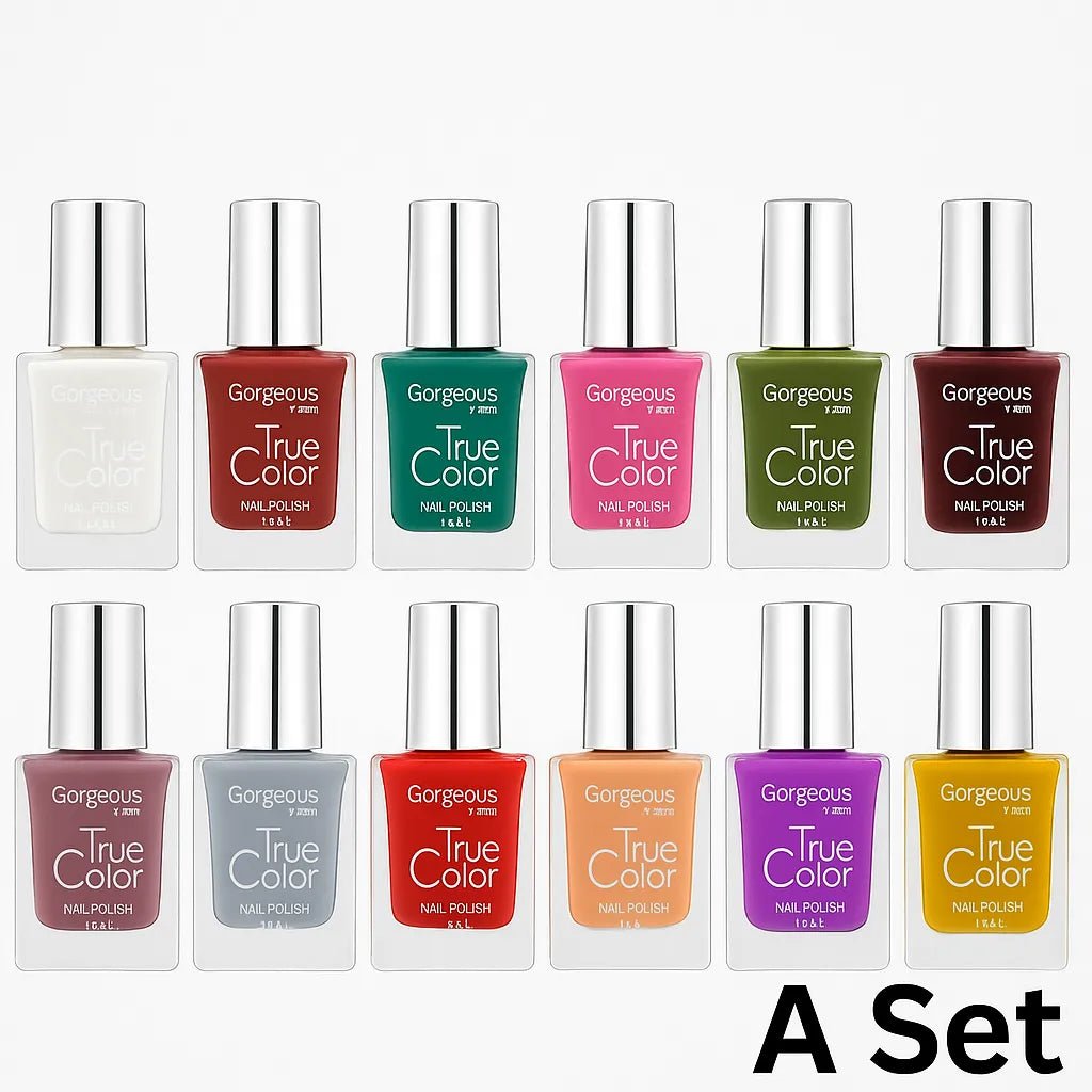 Gorgeous Paris true color permanent nail paint (12 Pcs Set) Gorgeous Paris