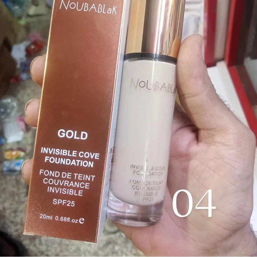 NoubaBlak Gold Invisible Cover Foundation SPF 25 – 20ml Noubablak