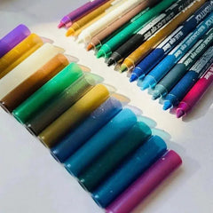 Flormar Waterproof Pencil Eyeliners -  Pack of 12 Flormar