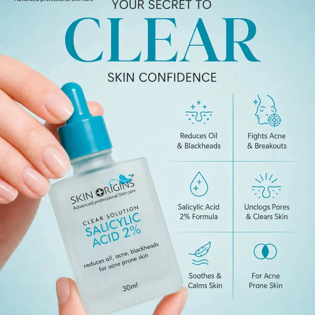 Skin Origins Clear Solution Salicylic Acid 2% Serum-30ml Skin Origins