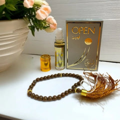 Open Attar With Tasbeeh Alcohol-Free Fragrance - 6ml Cosmia