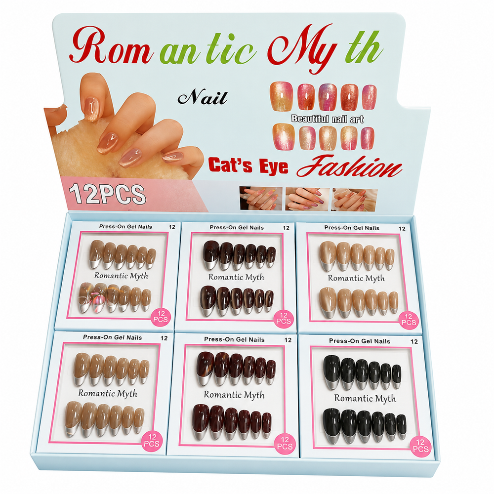 Romantic Myth French Tip Press-On Gel Nails Romantic Myth