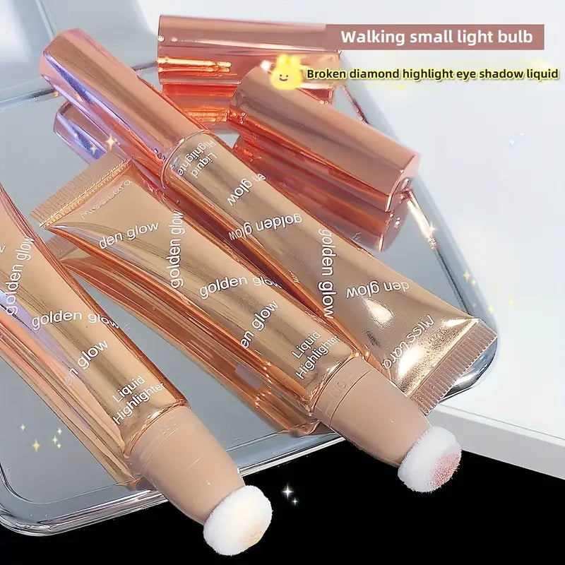 Miss Lara Golden Glow Liquid Highlighter With Puff - Each Miss Lara