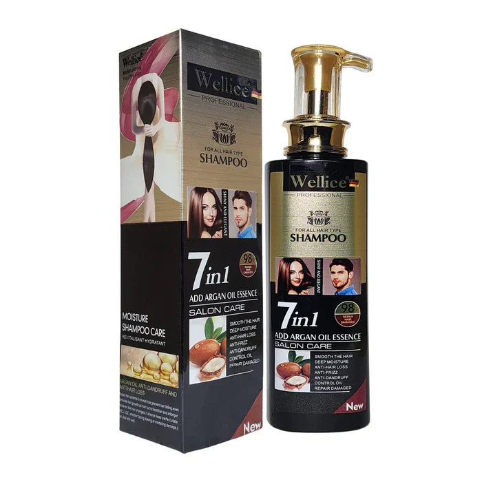 Wellice 7 in 1 Argan Oil Essence Oil Control Hair Shampoo Wellice